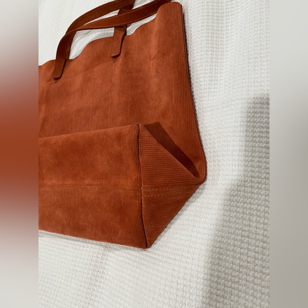 Madewell The Transport Tote RUSSET Corduroy Suede - Picture 11 of 16